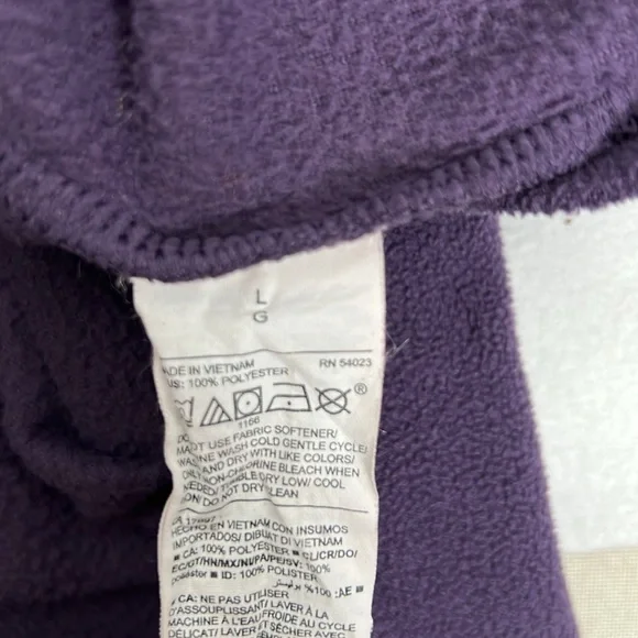 Old Navy Active Purple Full Zip Pocketed‎ Hoodie - SZ: Large - Picture 7 of 7